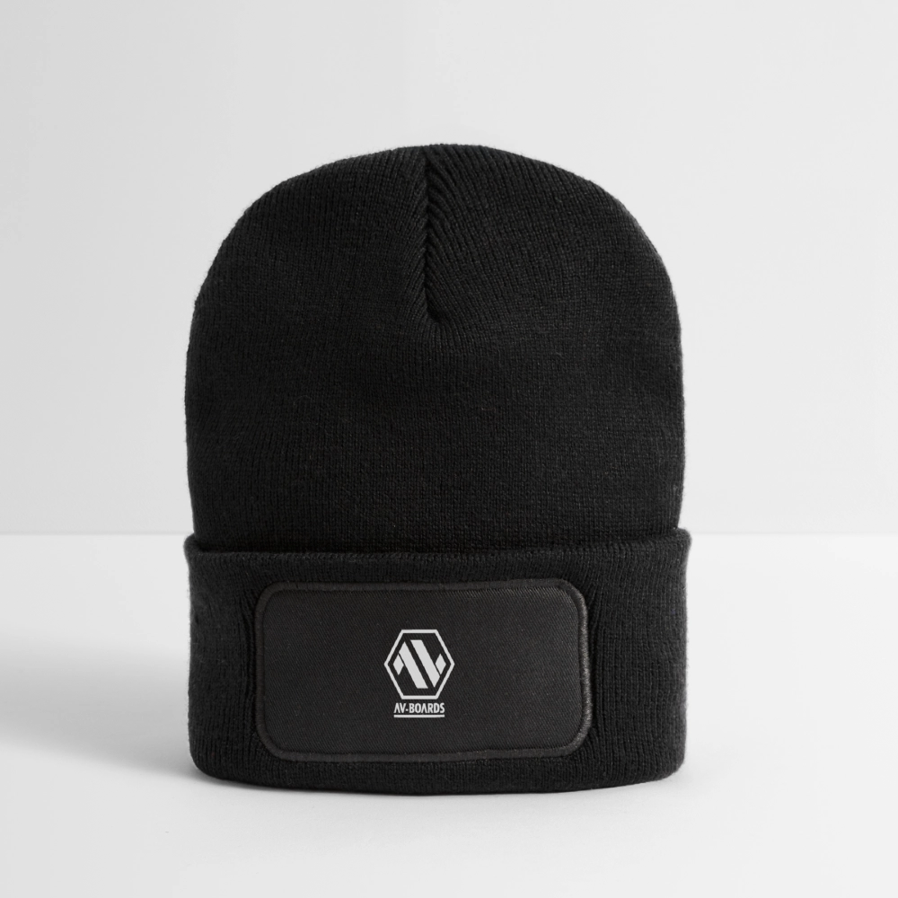 Recycled Patch Beanie - black