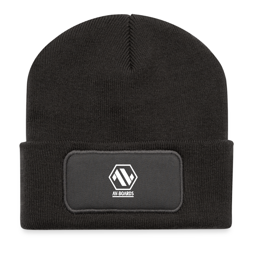 Recycled Patch Beanie - dark grey