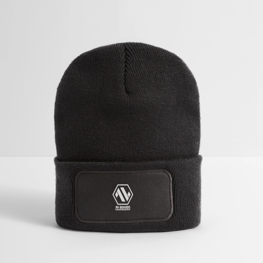 Recycled Patch Beanie - dark grey
